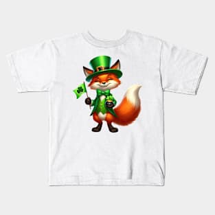 St Patricks Fox Kids T-Shirt